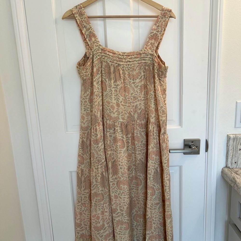 Natalie Martin Cream and Blush Floral Maxi Dress